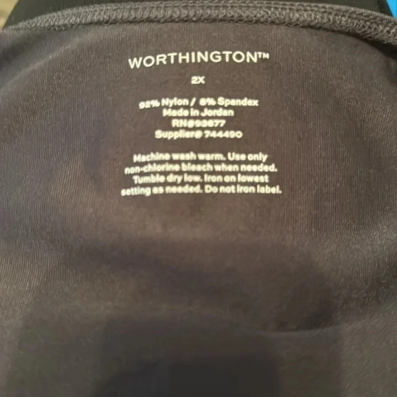 Worthington Womens Ultra Smoothing Crewneck Tank Grey 2xl - Picture 2 of 2